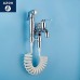 Azos Bidet Faucet Pressurized Shower Nozzle Brass Chrome Cold Water Two Function Washing Machine Pet Bath Toilet Round PJPQ020B - B07D1YDY9J